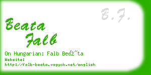 beata falb business card